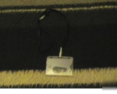 Clear identity id card badge holder necklace