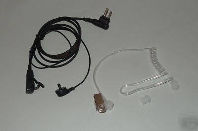 Covert acoustic tube 2 pin earpiece for motorola radio