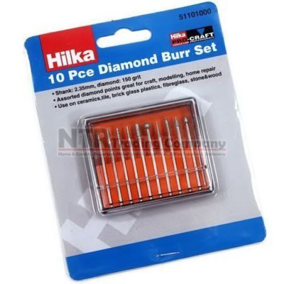 10 pc 150 grit diamond burr bit bits set - 1/10