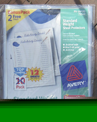 120 avery 75540 standard weight sheet protectors 