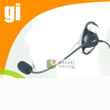 D ring ear hanger boom mic for kenwood 2-pin