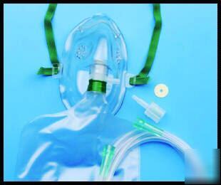 Disposable oxygen mask non rebreather w/ tubing case 50