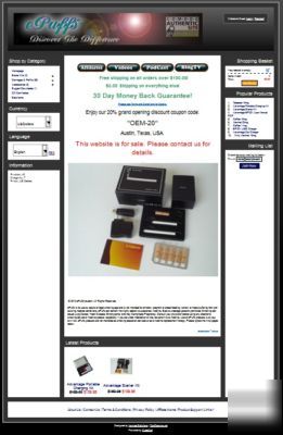 E-cigarette turn key website and business for sale