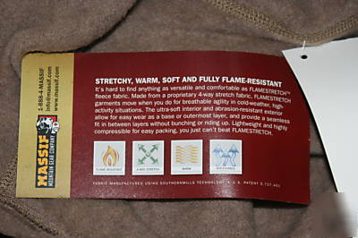 Massif flamestretch nomex men's pants base layer lg 
