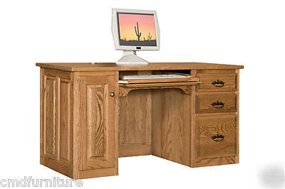 New 62 a large computer desk solid oak amish made 