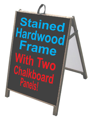 New information sign a frame chalkboard indoor outside 