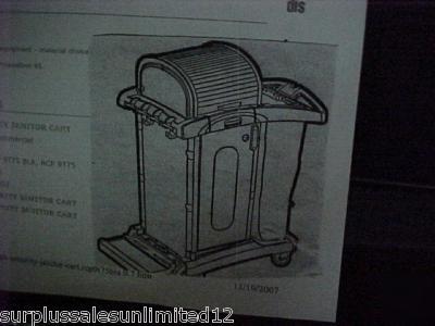 Rubbermaid high security janitor cart model RCP9T75
