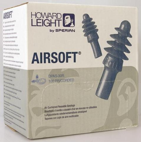 Howard leight airsoft 100 corded pair reusable ear plug