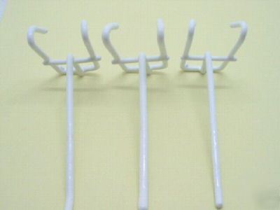 100 milk white cargo net mesh hooks 15CM