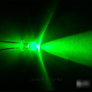 100 pcs 5MM green led lamp 15000MCD & free resistors