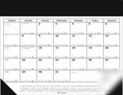 2010 desk pad scheduling calendar with deluxe holder