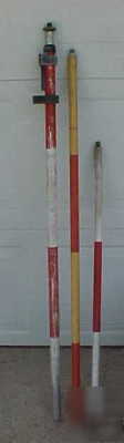 (3) surveyor's aluminum prism pole / as-is