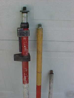 (3) surveyor's aluminum prism pole / as-is