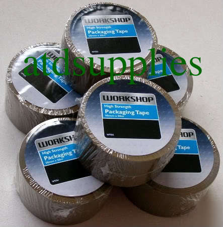 6 rolls workshop high strength buff parcel packing tape