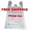 (800) 12X6X21 thank you t-shirt plastic shopping bags