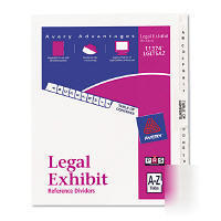 Avery premium collated letter exhibit dividers a-z
