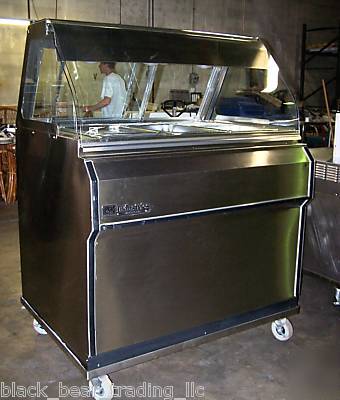 Bki heated curved glass display w/cook & hold oven