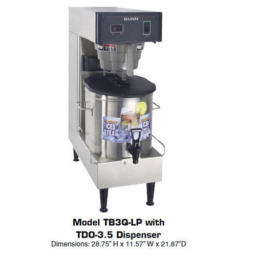 Bunn-o-matic TB3Q-lp-0100 iced tea brewer, 3 gallon, au
