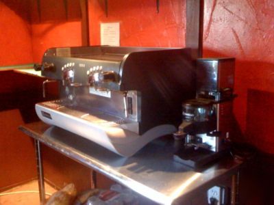 Commercial 2 group rancillo expresso machine & grinder
