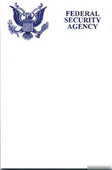 Federal security agency notepad