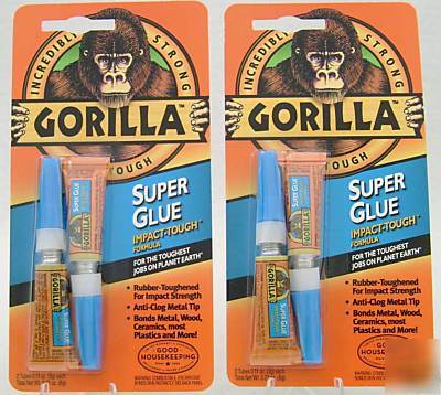 Gorilla super glue two.11OZ tube pack twin pack
