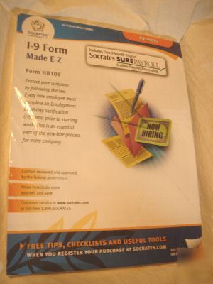I-9 (HR108) form* e-z by socrates #50 -3 page forms 