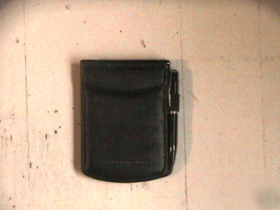 Leeds leather memo notepad police detective with pen