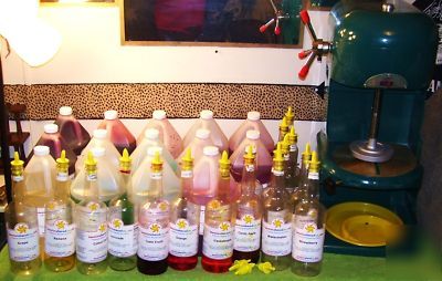 Osp shaved ice snow cone machine +syrup / accessories 
