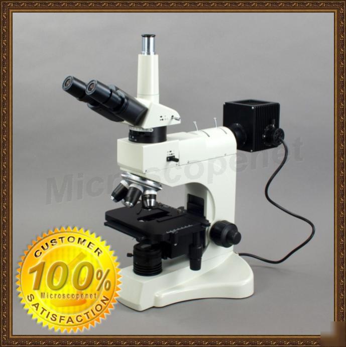 Lower/upper light metallurgical polarizing microscope