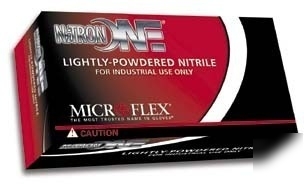 Microflex nitron one lightly-powdered nitrile: no-123-l