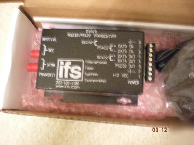 New ifs RS232/RS422: data tcvr, mm, 2 fibers, D1010 box