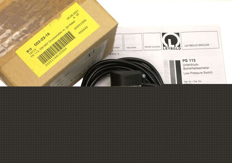 New leybold vacuum gauge ps-113 low pressure switch
