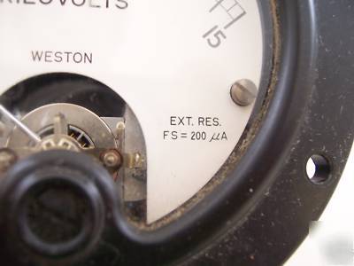 Nos weston kilovolts panel meter #301 electrical test 