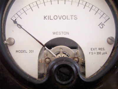 Nos weston kilovolts panel meter #301 electrical test 