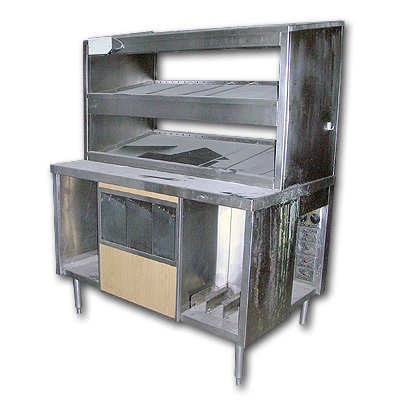 Pass thru fast food hot holding station 