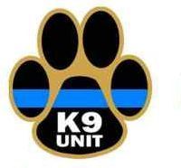 Police K9 unit thin blue line *inside* window sticker