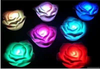 Romantic 7-color changing rose led light