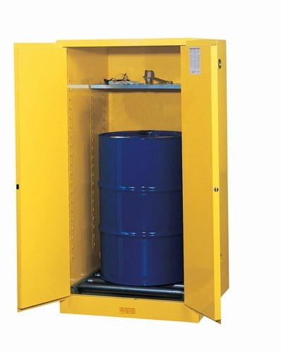 Justrite 55 gallon single vertical drum cabinet