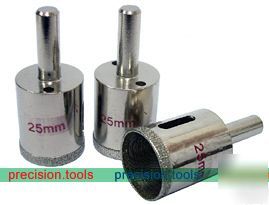 4 pcs diamond coated 25MM drill bit hole saw tile marb