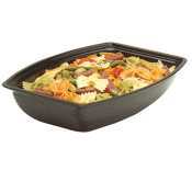 Cambro camwear black rectangular ribbed bowl |4 ea|