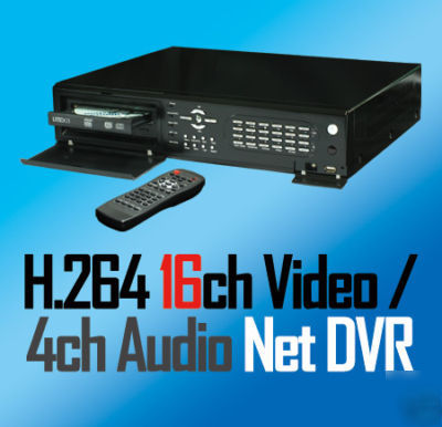 Cctv h.264 16CH standalone net dvr w/ 500GB hd, dvd- rw