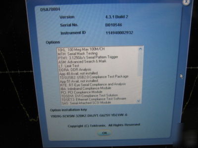 DSA70804 DSA70804B DPO70804 DSO90804A DSA90804A loaded 