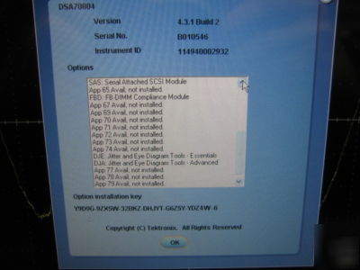 DSA70804 DSA70804B DPO70804 DSO90804A DSA90804A loaded 