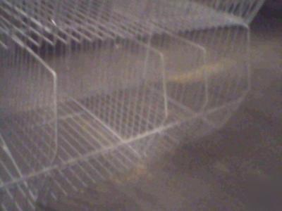 4 tier stacking baskets display fixtures gray lot 20 pc