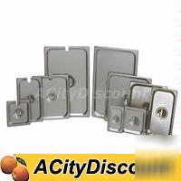 6DZ 1/4 size notched steam pan covers lids catering