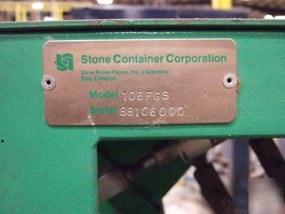Auger type valve bag packer by stone container