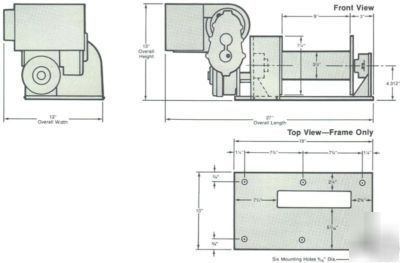 Electric hoist - industrial - 6,000 lb capacity