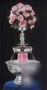 Festively illuminated tropicana stainless steel