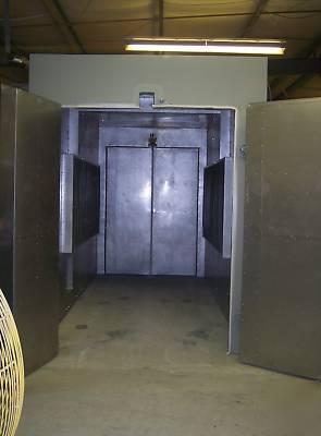 New 500 degree powder coat coating batch oven gas fired