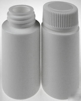 New plastic bottles w/white lids, 6-ml/6 cc, 100-pack, 